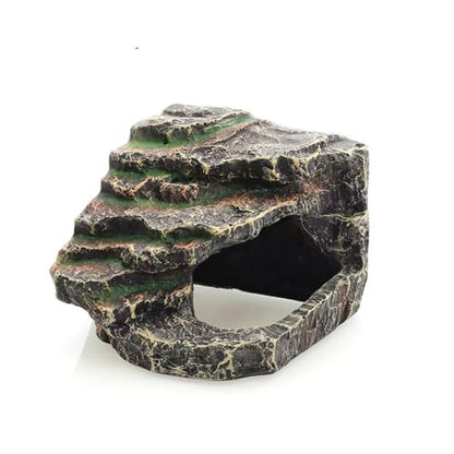 Resin Reptile Tank Accessories Reptile Hides and Caves Habitat Decor for Gecko Snake Frog Turtle Lizards (Large-B) - size: Large-B