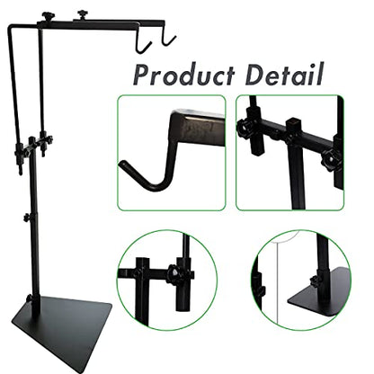 Adjustable Reptile Lamp Stand Floor Light Holder, Hook Hanging Heat Lamp for Reptile Amphibian Terrariums Tortoise and Other Cold Blooded Animal Enclosures Glass Terrarium Heating Light… (Modern 2)