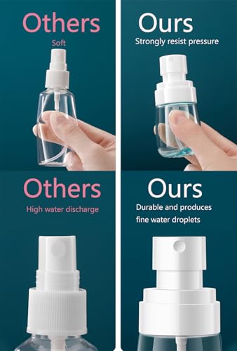 Empty Fine Mist Spray Bottle Travel Refillable Perfume Container Small Cosmetic Plastic Bottle for Face Hair Makeup 2 Pack - color: 3.4oz - Pack 2