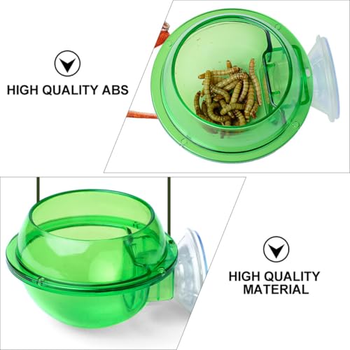 Healifty 4pcs Reptile Feeder and Drink Bowl with Suction Cup, Climbing Lizard Food Dish for Terrarium, Suitable for Chameleon, Gecko, and Bearded Dragon Feeding