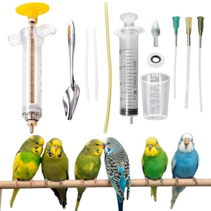 Baby Bird Feeding Syringe Set, Small Pet Parrot Feeding Tubes for Birds, Hand Feeding Tubes Kit Parrot Feeder Food Feeding & Watering Supplies for Small Pet Baby Birds (20ML+50ML) - color: 20ML+50ML