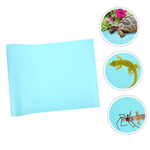 Sosoport Large Reptile Carpet Eva Mat for Bearded Dragon Snake Gecko Lizard Safe Non-Slip Cage Liner - color: Sky-blue
