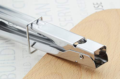 HINMAY Stainless Steel Spring Locking Food Tong Set Utility Metal Tongs for Serving Cooking Grilling and Barbeque (9 12 14 Inch 3 Pieces) - size: 9" 12" 14"