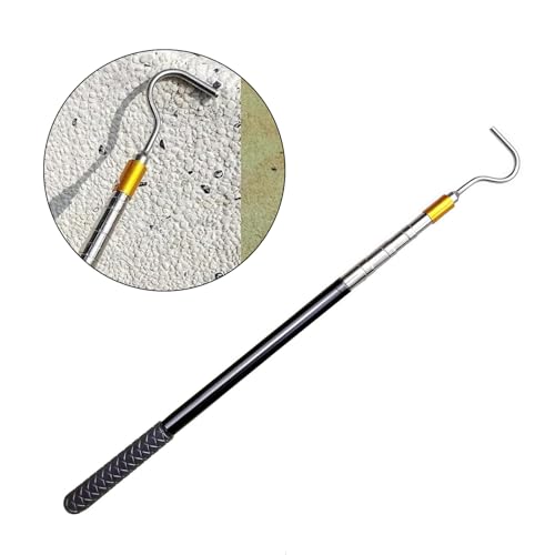 Light Weight Awning Opener Poles Stainless Steel Pull Rod Snake Hook Telescopic Catcher Tool for Easy to Setups