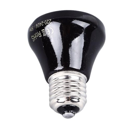 Heat Lamp for Reptiles, Safe Efficient Reptile Heat Bulb Stable Black No Light for Home Parrots Cat Bed (50w) - size: 50 Watts