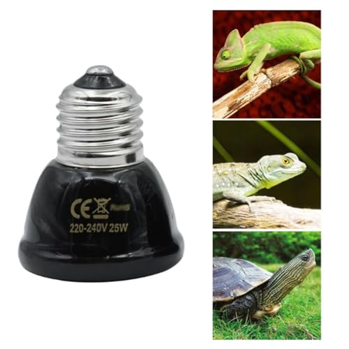 Mini Pet Reptile Ceramic Heating Lamp 220V Heat Emitter Light Bulb Heat Reptile Lamp Supplies (Size : 50W) - size: 50 Watt