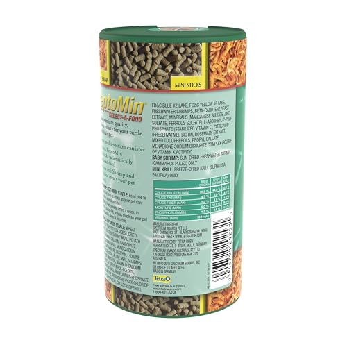 Tetra ReptoMin Select-A-Food 1.55 Ounces, For Aquatic Turtles, Newts And Frogs, Variety Pack - size: 1.55 Ounce (Pack of 1)