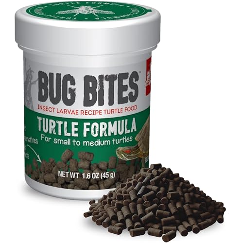 Fluval Bug Bites Turtle Food, Pellets for Small to Medium Sized Turtles, 1.5 oz., A6592, Brown - size: 1.5 Ounce (Pack of 1)