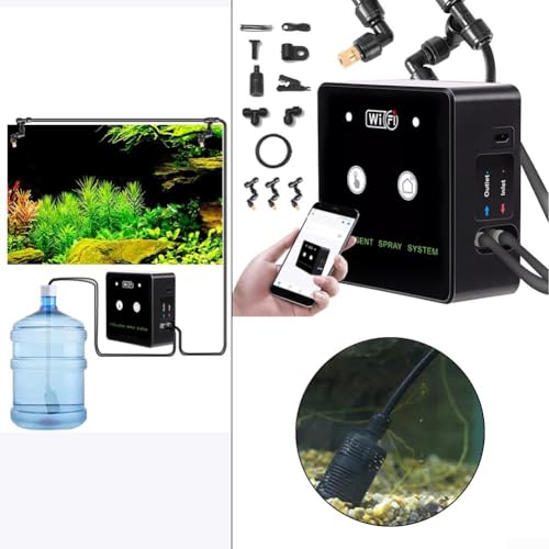 WiFi Terrarium Misting System, 360° Rotating Spray Nozzle with Timed Control, Automatic Humidifier Kit Rainforest Plant Reptile, USB Powered(2 nozzle) - size: 2 nozzle