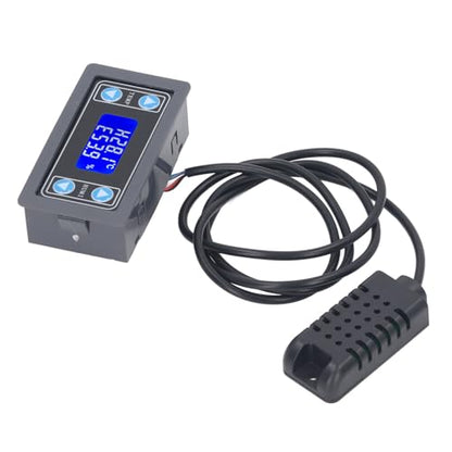 Digital Thermostat Humidistat Controller Dual Relay Output Temperature Humidity Control Module for Greenhouse Reptile Terrarium ABS Plastic