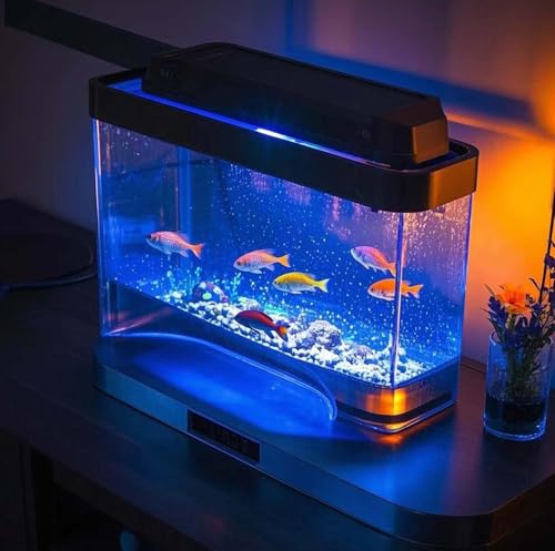 7 inch RGB Aquarium Lights, Underwater Fish Tank Lights IP68 Waterproof Color Changing Adjustable Memory Submersible Remote Control Aquarium Tank Sucker Hood Strip Lamp Waterfall Lights - size: 7 Inch