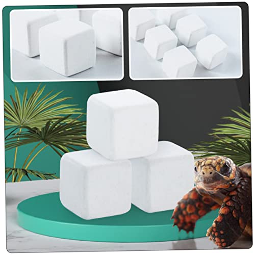SaditY 30 Pcs Terrapin Calcium Reptisoil Reptiles Turtle Calcium Turtle Supplies Bearded Dragon Calcium Powder Reptile Mineral Calcium Reptile Tank Calcium Stone White Box
