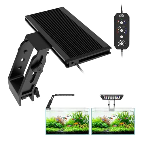 QZQ Fish Tank Light – Aquarium Light 24/7 Mode LED Aquarium Lights for Fish Tank with Adjustable Timer/Brightness, Aquarium Plant Light (12W for 7–12 Inch Tank) - size: 12W for 7-12 Inch Tank