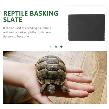 Abaodam Turtle Basking Platform Natural Rock Tile for Tortoises Easy Climbing Structure for Fish Tanks and Reptile Boxes Approx