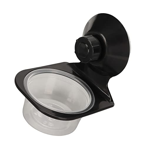 Naroote Crested Gecko Food Dish, Reptile Water Food Feeder Pot, Hanging Transparent Reptile Food Water Bowl Gecko Food Cups with Suction Cup for Pet Food and Water Feeding (Single Bowl)