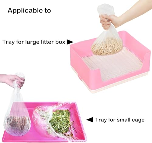 Disposable Small Animal Cage Liners, Rabbit Tray Film Liner Bunny Litter Pan Bags Guinea Pig Cage Toilet Plastic Film for Bird Hamster Chinchilla Hedgehog (50 PCS, 30'') - style: 50 PCS, 30''