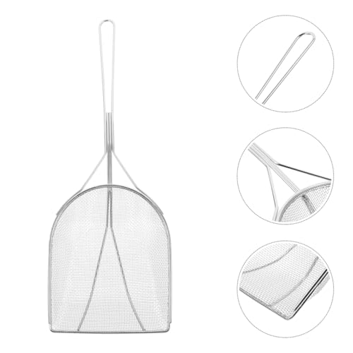 Ipetboom Stainless Steel Reptile Sand Scoop - 17.71 Inch Fine Mesh Litter Shovel for Tortoise Lizard Gecko and Small Animals Cleaning