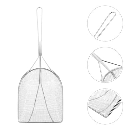 Ipetboom Stainless Steel Reptile Sand Scoop - 17.71 Inch Fine Mesh Litter Shovel for Tortoise Lizard Gecko and Small Animals Cleaning