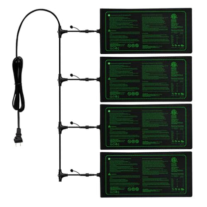4in1 Seedling Heat Mat,Warm Hydroponic Heating Pad for Indoor Seed Starting,Brewing and Greenhouses,Durable Waterproof Germination Station Heat Mat (20" x 10"- Heat Mat) - style: 4in1-4PK-20" x 10"- Heat Mat