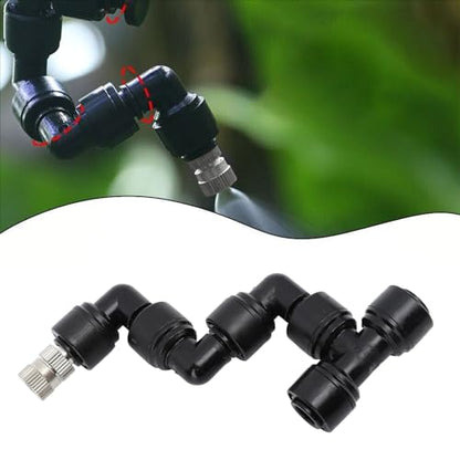 flexman Reptile Mister Nozzles, 360 Degrees All Direction Coverage Embedded Reptile Misting Nozzles for Mist Cooling System Greenhouse Courtyard for Outdoor Patio Poolside, Camping