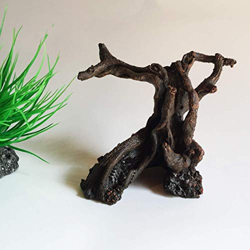 OMEM Reptile Breeding Box Shelter Habitat Decor Terrarium Hideout Tree Trunk Humidify Hides Caves