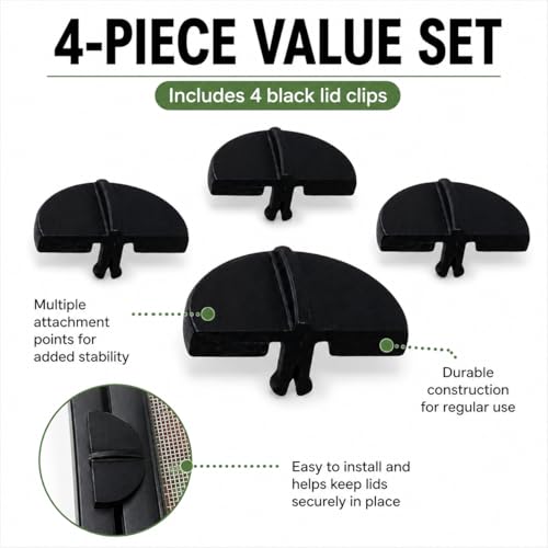 4 Pack Terrarium Lid Clips Compatible with Exo Terra Enclosures, Easy-Lock Reptile Cage Screen Cover Fasteners to Prevent Escapes