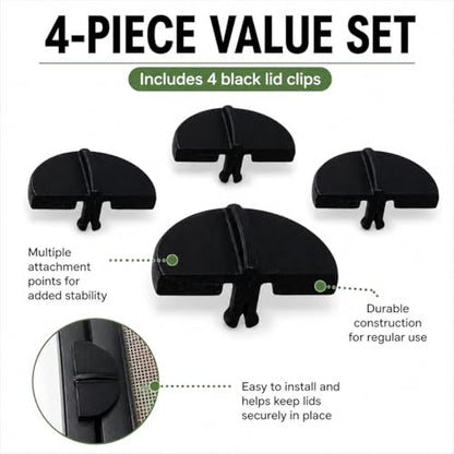 4 Pack Terrarium Lid Clips Compatible with Exo Terra Enclosures, Easy-Lock Reptile Cage Screen Cover Fasteners to Prevent Escapes