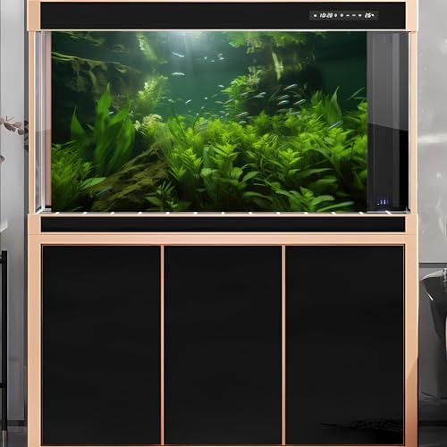 2 Packs Underwater Aquarium Background Lush Green Aquatic Plants Fish Tank Background Undersea Stone with Moss Tropical Reptile Tank Backgrounds Under The Sea World Aquarium Backgrounds 36x18in - color: Dark Green, size: 36(W)x18(H)in