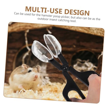 UKCOCO 3Pcs Small Plastic Hamster Waste Scoop Durable Poop Picker with Ergonomic Design for Small Pets Easy to Store with Portable Handle for Guinea Pig and Reptile