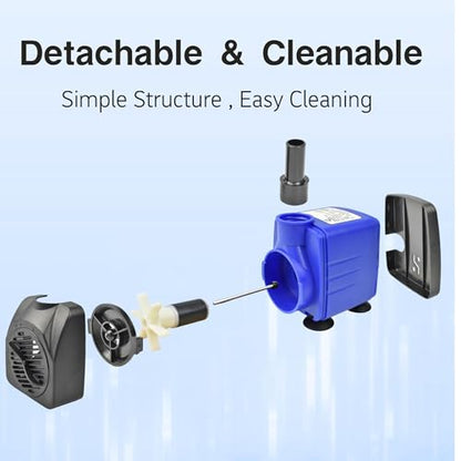 CONQUERALL Small Submersible Water Pump 118GPH 8W Smart for Garden Fountain Irrigation Circulation - color: 118gph-8w, size: 1PC