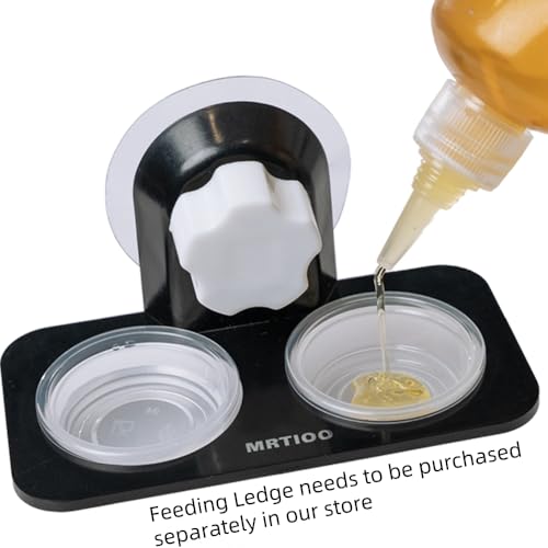 2 pcs Crested Gecko Food and Water Feeding Bottle, Reptile Feeder Bottle, for Lizard and Other Small Pet Ledge Accessories Supplies - 3.4 Oz