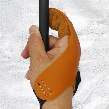 Cowhide Finger Gloves, Anti-Slip Fishing Finger Set, Anti Cutting Fishing Gloves, sea Pole Lure Pull line Finger Set, Heat-Insulating Finger Set