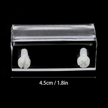 GLOGLOW 4Pcs Aquarium Lid Clips, Acrylic Material, Holds Glass Covers Up to 12mm, Perfect for Fish Tanks and Pet Enclosures