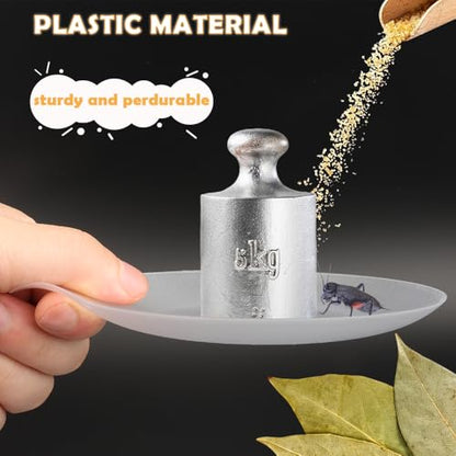 5 Pcs Cricket Feeding Bowl Plastic Feeder Transparent Eating Basin for Cricket Dubia Cockroach Cherry Cockroach Snail Crab Insect