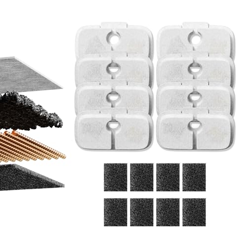 PETLIBRO Dockstream Cat Water Fountain Filters, 8 Pack PETLIBRO Water Fountain Filters for Cat Fountain WF106/116/105/115/005/305, Pet Water Fountain Filter Replacement, 4-Month Supply - size: 8 Filters