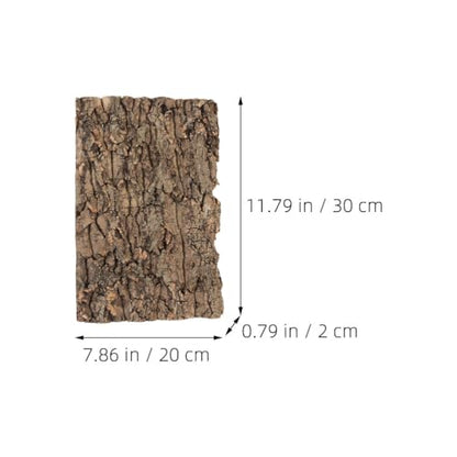 SHINEOFI 4pcs Reptile Bark Decor Wood,11. 8" X 7. 8" Cork Bark Background Natural Terrariums Background Cork Wood Habitat Tank Decoration for Bearded Dragon