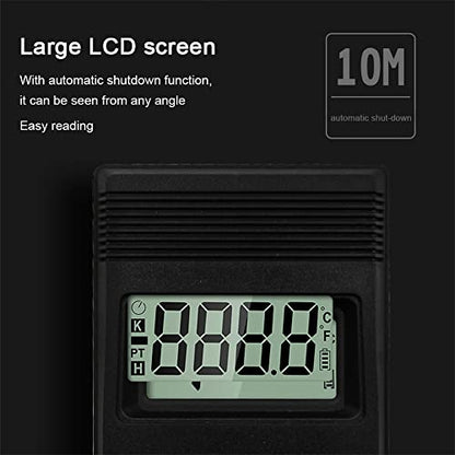 K-Type Digital Thermometer with Thermocouple Probe Wire, -50°C to 1300°C Measurement Range, LCD Backlight LCD Thermometer