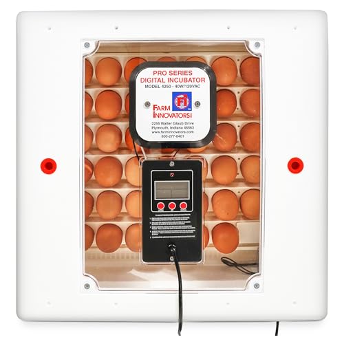 Farm Innovators 41 Egg Digital Circulated Air Incubator w/Auto Turning & Humidity Control - Automatic Incubating Machine for Hatching Chicken Eggs and Poultry Farming