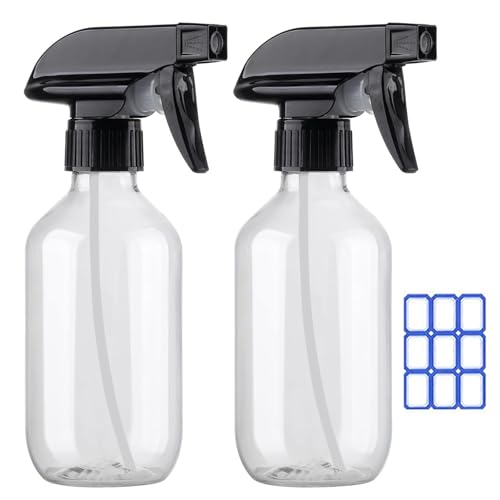 Plastic Spray Bottles for plant - 10oz/300ml - Mist Stream - No Clog No Leak, Easy to Grip with Adjustable Nozzle for Hair, Cooking, Cleaning - BPA Free - size: 10oz,2Pack