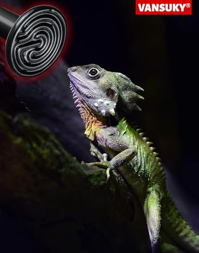 75W Ceramic Heat Emitter for Reptiles, Amphibians, Dogs, Cats, and etc - No Light Infrared Heat Lamp for Terrariums and Vivariums