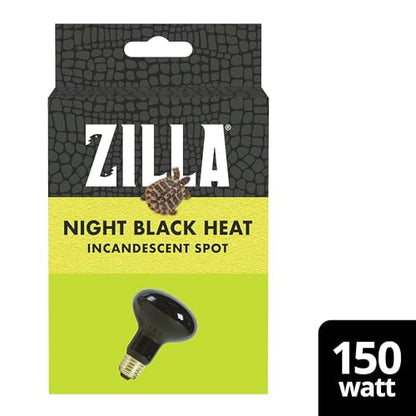 Zilla Incandescent Spot Bulb, for Nocturnal Reptile Species, Night Black - size: Pack of 1, style: Night Black (150W)