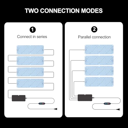 FRGROW 4Pack Flat Grow Lights for Indoor Plants, Seed Starting, Veg, 4/8/12/16/20H Timer, Light and Thin 40W Grow Lights for Under Cabinet Plant/Shelves, Two Connection Modes, Quick Installation - size: XLZB-4Pack-40W