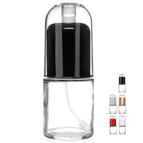 Olive Oil Sprayer and Oil Mister Elegant Glass Bottle with Clog-Free Filter & Leak Proof Top - Black - color: Black