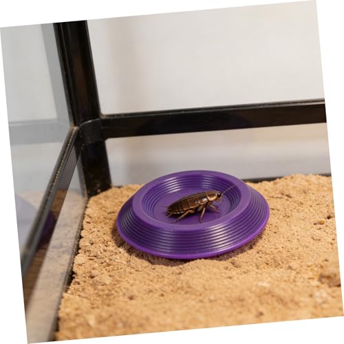 GLEAVI 12pcs Reptile Feeding Bowls Plastic Food Dish with Nontip Base Easy Small Animal Feeding Bowls for Leopard Gecko and Reptiles Home Use
