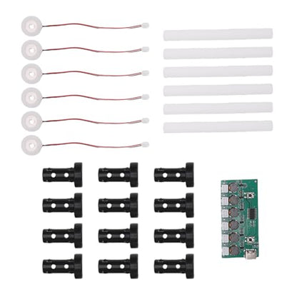 SUNGOOYUE Ultrasonic Mist Maker Circuit Board Humidifier Module Diy For Reptile Terrarium Plant Humidifying, Electronic Atomizer Driver 6 Plates (6 Heads) - color: 6 Heads