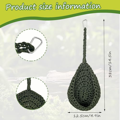 Snakes Enrichment Toys, Hanging Nylon Woven Hammock for Reptile, Ball Python Tank Accessories, Reptile Habitat Decor for Corn Snake Gecko and Other Small Animals