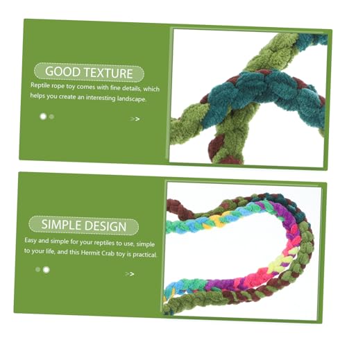 BESPORTBLE 2pcs Climbing Rope Toys for Crab Reptile Tank Climbing Vine Terrarium Accessory Decor