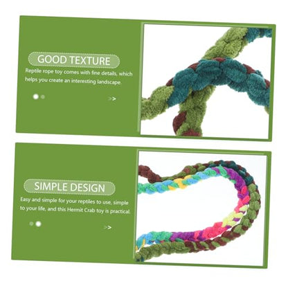 BESPORTBLE 2pcs Climbing Rope Toys for Crab Reptile Tank Climbing Vine Terrarium Accessory Decor