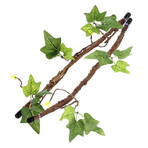 BESPORTBLE 2pcs Jungle Vines for Reptiles Bendable Terrarium Branches Natural Look Habitat Decor for Lizards Snakes and Chameleons Easy Climbing Surface