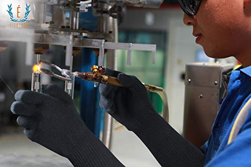 Cut Heat Bite Resistant Arm Sleeves –EN388 Certified Arm Protection Sleeve for Welding, Cooking, Cat & Dog Handling - color: Glove Arm Sleeve 22-inches